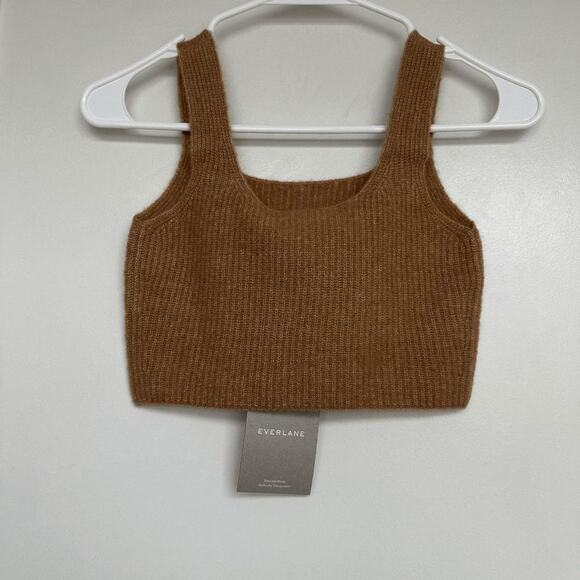NWT Everlane Womens Camel Yak & Wool Blend The Cozy Stretch Cropped Tank Size M - Picture 4 of 6